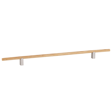 Scandinave - Kumo Wood - Maner pentru mobila, finisaj stejar / otel inoxidabil, L:480 mm