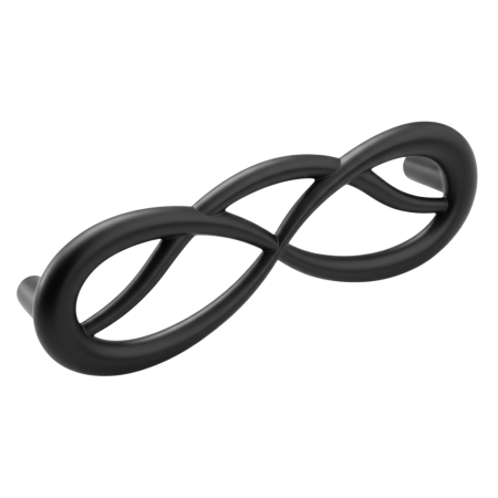 Vintage & Retro - Loire - Maner pentru mobila, finisaj negru grafit, L:105 mm