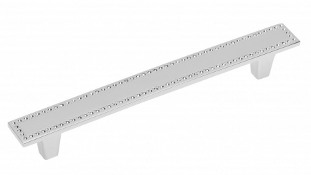 Manere cu cristale - Lucca - Maner pentru mobila, finisaj crom lucios GT, L:163 mm