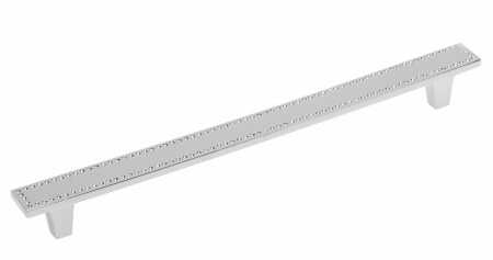 Manere cu cristale - Lucca - Maner pentru mobila, finisaj crom lucios GT, L:228 mm