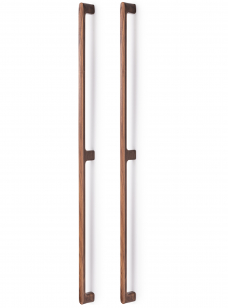 Manere spatiale usi - Luv Wood Big - Set manere spatiale double, finisaj nuc, L:1026,5 mm