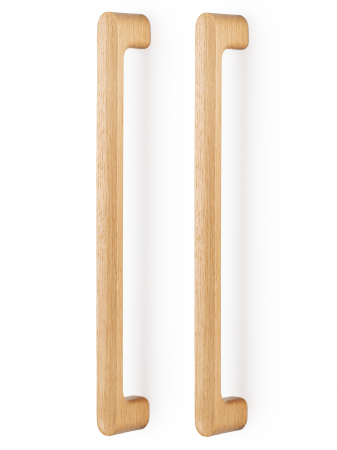 Manere spatiale usi - Luv Wood Big - Set manere spatiale double, finisaj stejar, L:418,5 mm