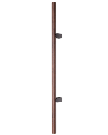 FERONERIE ȘI ACCESORII UȘI - Maner spatial single Kumo Wood Big, finisaj nuc / negru titan, L:1010 mm