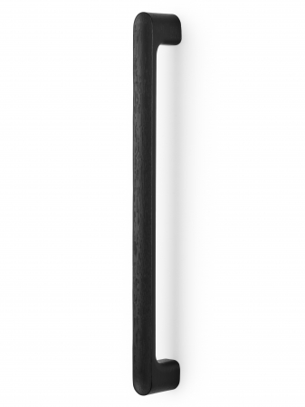 Manere spatiale usi - Luv Wood Big - Maner spatial single, finisaj frasin negru mat lacuit, L:418,5 mm