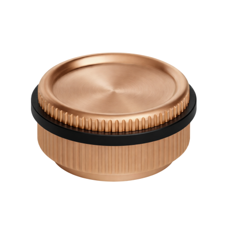 Opritoare uși - Boto - Opritor pentru ușă, finisaj alamă cava periată, 60 × 29 mm