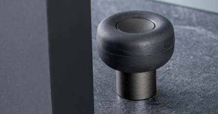 Opritoare usi - Buggy - Opritor pentru usa, finisaj gri lava, 47x47 mm