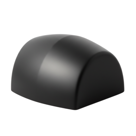 Opritoare usi - Oval - Opritor pentru usa, finisaj negru mat CB, 41X40X25 mm