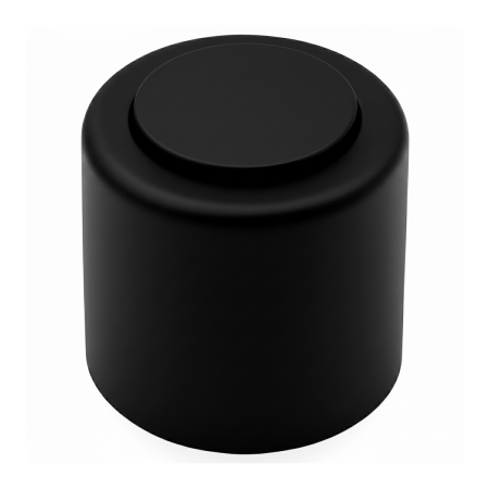 Opritoare usi - Round - Opritor pentru usa, finisaj negru mat CB, Ø: 40 mm