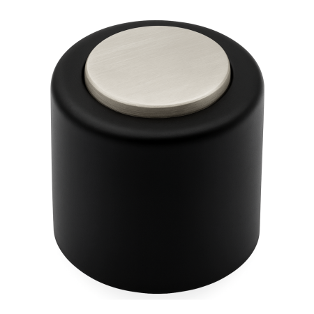 Opritoare usi - Round - Opritor pentru usa, finisaj nichel satin/negru mat CB, Ø:40 mm