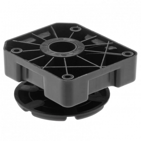 Picioare mobila reglabile - Picior ajustabil pentru mobilier greu, finisaj negru GT, 450 kg, H:50–75 mm
