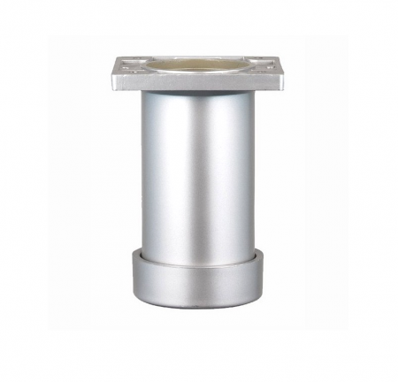 Picioare mobilă fixe - Picior SDF cilindric reglabil pentru mobilier, finisaj aluminiu, H:100 mm