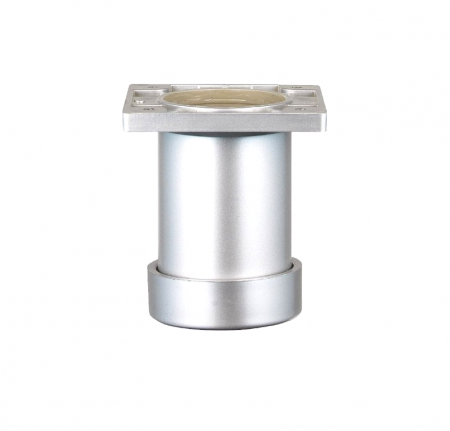 Picioare mobila reglabile - Picior SDF cilindric reglabil pentru mobilier, finisaj aluminiu, H:80 mm