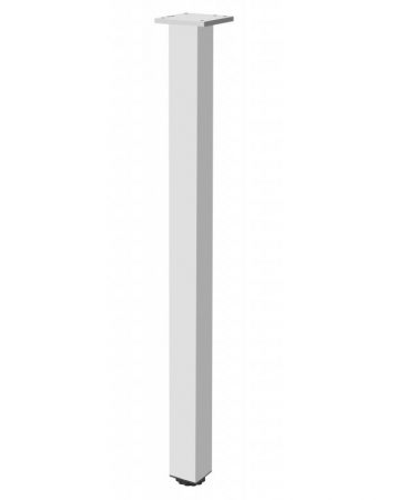 Picioare masa - Picior din aluminiu cu profil patrat 46x46 mm, finisaj aluminiu, pentru masa, H:820 mm