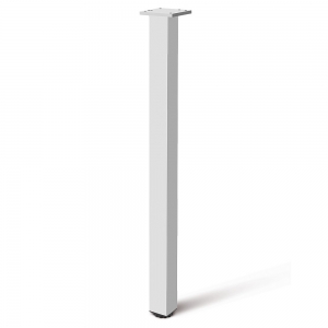 Picioare masa - Picior cu profil patrat 60x60 mm, finisaj aluminiu, pentru masa, H:710 mm