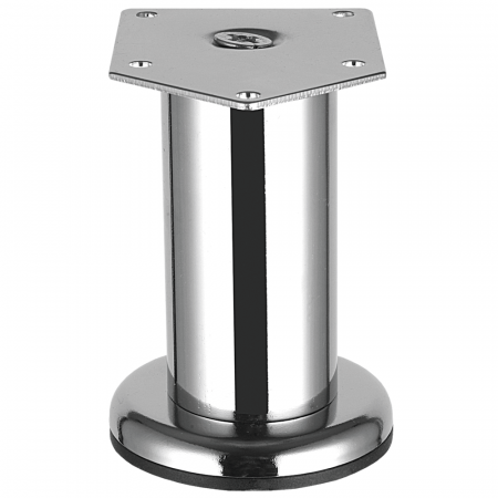 Picioare mobilă fixe - Picior metalic cilindric pentru mobilier D:42 mm, H:120 mm, finisaj crom lucios