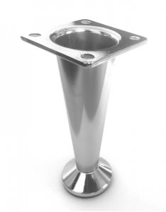 Picioare mobila - Ayak  - Picior metalic pentru mobilier H:100 mm, finisaj crom lucios
