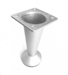 Picioare mobila - Ayak  - Picior metalic pentru mobilier H:80 mm, finisaj aluminiu