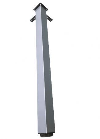 Picioare masa - Picior pentru masa cu profil patrat 50x50 mm, finisaj aluminiu, H:710