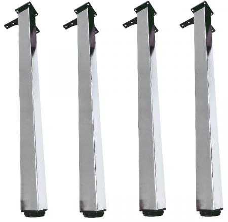 Picioare masa - Picior pentru masa cu profil patrat 50x50 mm, finisaj crom lucios, H:710, set 4 bucati