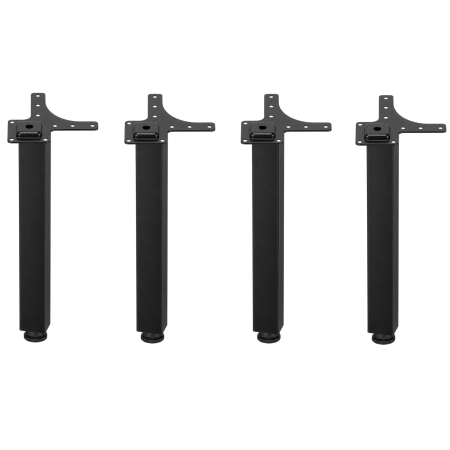 Picioare mobilă - Picior pentru masă cu profil pătrat 50x50 mm, finisaj negru mat, H:710, set 4 bucăți