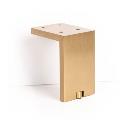 Picioare canapea - Fonda - Picior reglabil pentru mobilier, H:100 mm, finisaj alama shadow periata