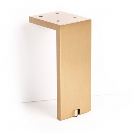 Picioare canapea - Fonda - Picior reglabil pentru mobilier, H:150 mm, finisaj alama shadow periata