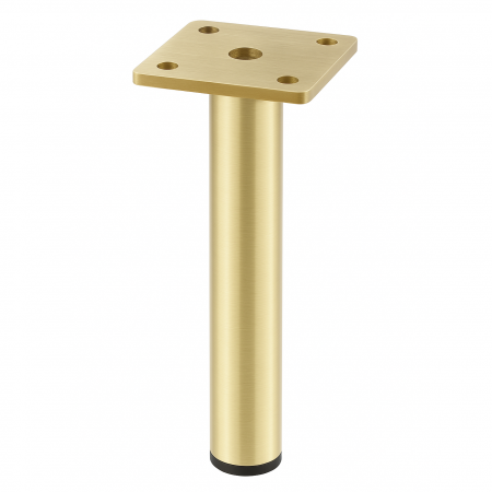 Picioare mobila fixe - Ronda Simplu - Picior pentru mobilier, finisaj auriu periat GT, H:150 mm