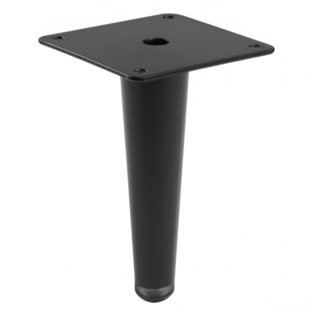 Picioare mobila fixe - Spire - Picior pentru mobilier, finisaj negru mat GT, H:130 mm