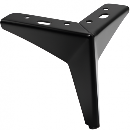 Picioare mobila fixe - Star - Picior pentru mobilier, finisaj negru mat GT, H:125 mm