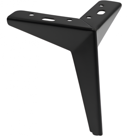 Picioare mobila fixe - Star - Picior pentru mobilier, finisaj negru mat GT, H:155 mm