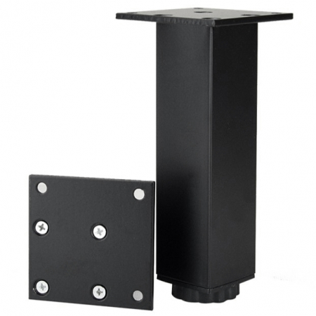 Picioare mobila reglabile - Picior reglabil pentru mobilier, finisaj negru mat, H: 150 mm