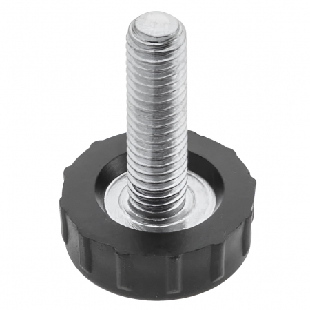 Picioare mobila reglabile - Picior reglabil pentru mobilier M6, negru, H:27 mm