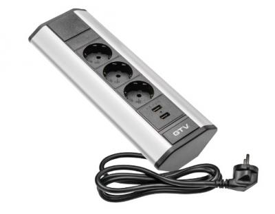 Prize incorporabile - Priza colt (3 prize Schuko +2 USB)