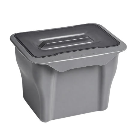 Accesorii mobilă - Recipient pentru resturi menajere, 5 L, gri