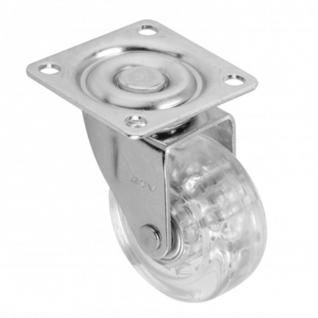 Rotile mobila - Rotila din silicon fara frana, transparenta, D:50 mm