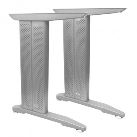 Picioare mobila reglabile - Set 2 picioare pentru birou, finisaj argintiu, H: 725–735 mm