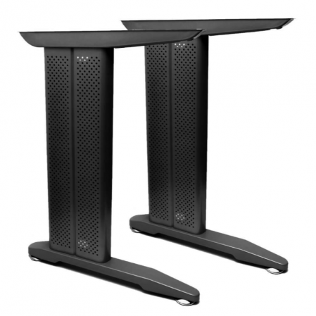 Picioare mobila reglabile - Set 2 picioare pentru birou, finisaj negru mat, H: 725–735 mm