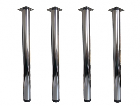 Picioare masa - Set 4 picioare pentru masa H 710, #60, finisaj crom lucios