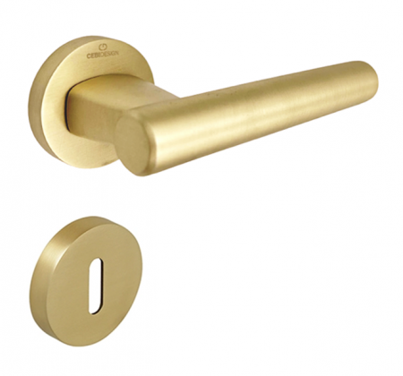 Manere usa camera - Fugi Smooth - Set maner usa camera, cu rozeta rotunda, finisaj alama satin CB