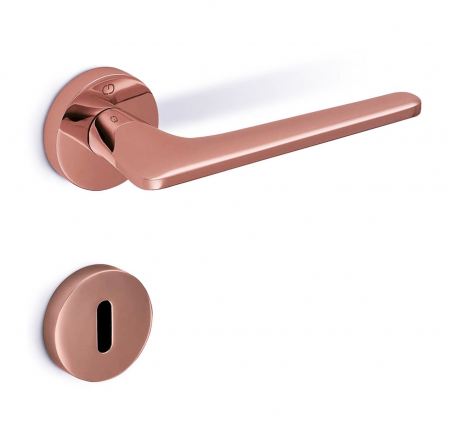 Manere usa camera - Gigi - Set maner usa camera, cu rozeta rotunda, finisaj cupru lucios CB