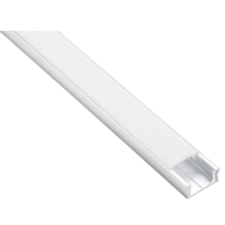 Profil bandă led - Set profil LED aplicat Glax Mini GTV, din aluminiu, alb, cu dispersor opac, 3 m