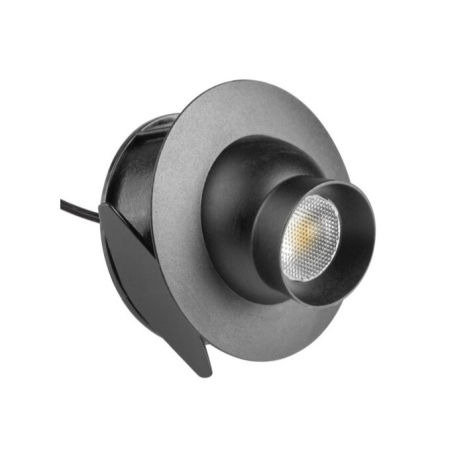 Sisteme LED pentru mobilă - Spot LED încastrat Point GTV pentru mobilier, reglabil, lumină neutră, 1,2W, 12V, IP20, negru