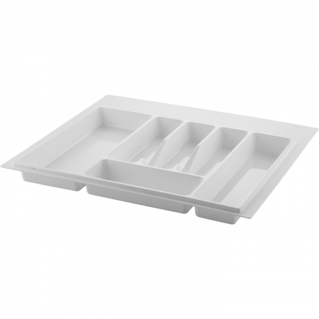 Organizatoare sertare - Suport organizare tacamuri, alb, pentru latime exterioara corp 600 mm, montabil in sertar de bucatarie