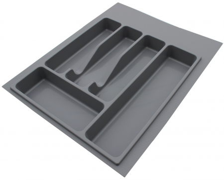 Organizatoare sertare - Suport organizare tacamuri, gri, pentru latime exterioara corp 450 mm, montabil in sertar de bucatarie