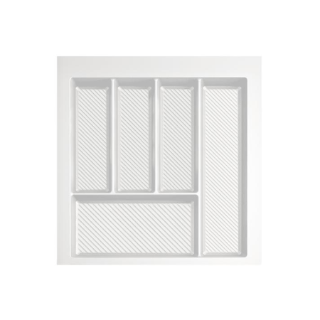 Accesorii mobila - Max - Suport organizare tacamuri, alb, pentru latime exterioara corp 500 mm, montabil in sertar de bucatarie, 490x450 mm