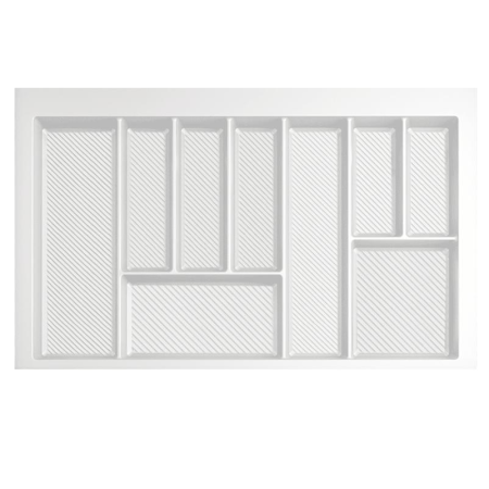 Accesorii mobila - Max - Suport organizare tacamuri, alb, pentru latime exterioara corp 800 mm, montabil in sertar de bucatarie, 490x750 mm