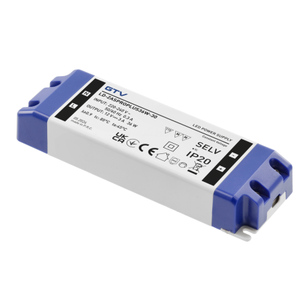 Transformator bandă led - Transformator Pro+ GTV pentru bandă LED, 36W, 12V, IP20