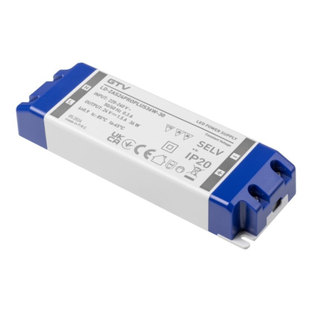 Transformatoare LED - Transformator Pro+ GTV pentru bandă LED, 36W, 24V, IP20