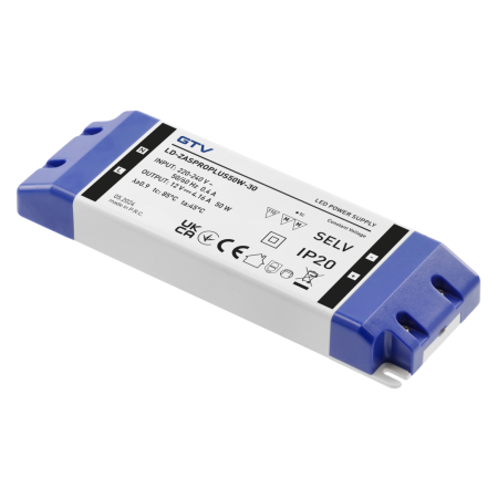 Transformatoare LED - Transformator Pro+ GTV pentru bandă LED, 50W, 12V, IP20