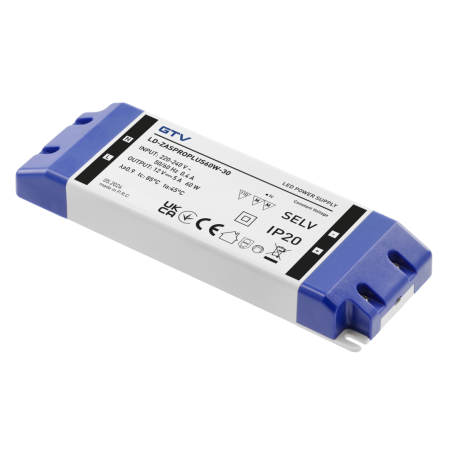 Transformatoare LED - Transformator Pro+ GTV pentru bandă LED, 60W, 12V, IP20
